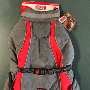 NWT KONG High-Vis Red and Gray Wrap Coat size small & medium